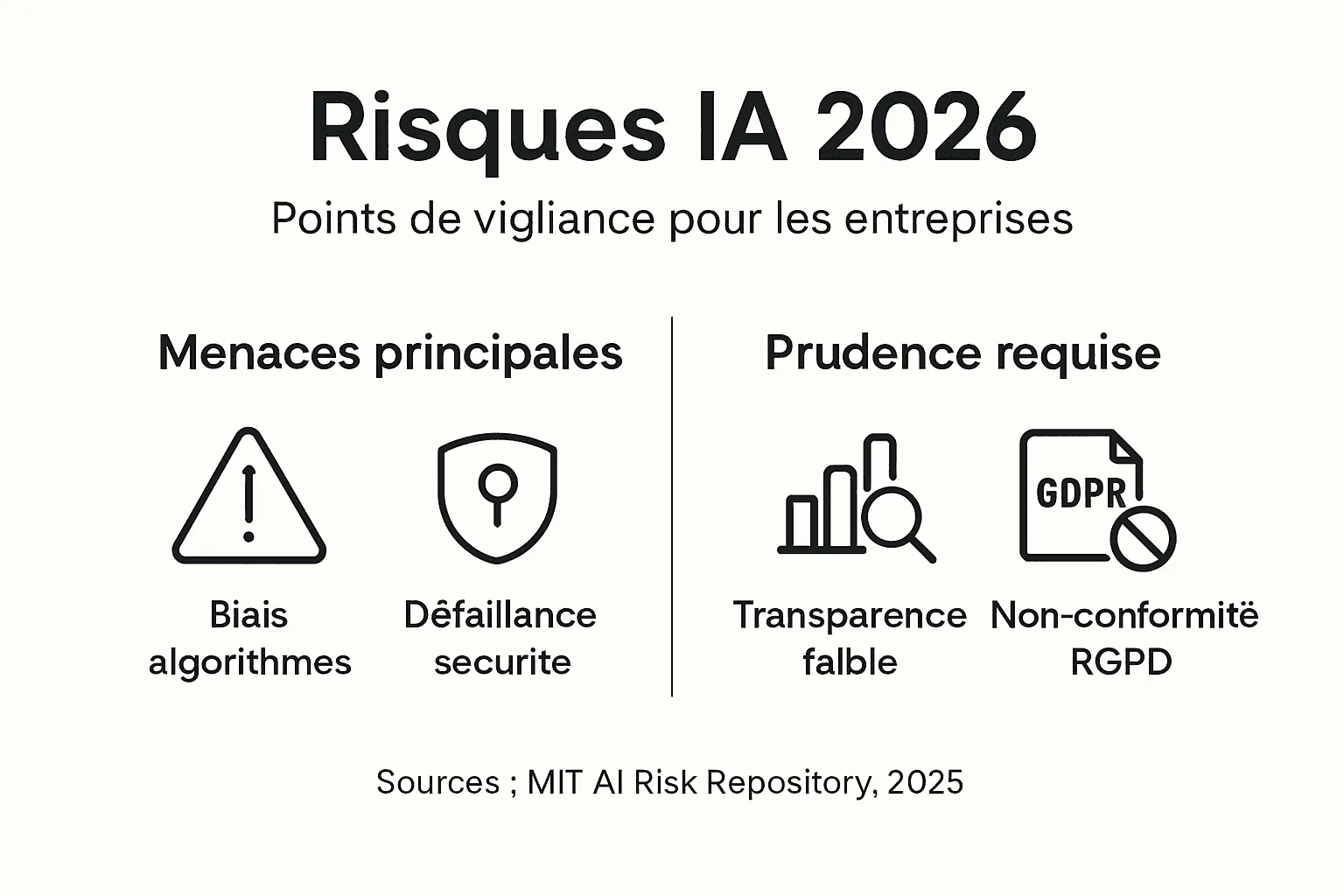 Panorama des principaux risques liés à l’IA en entreprise