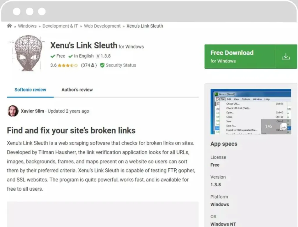 Xenu's Link Sleuth