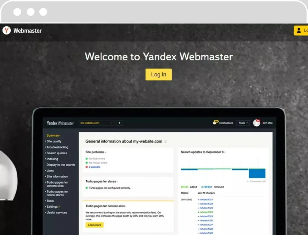 Yandex Webmaster Tools