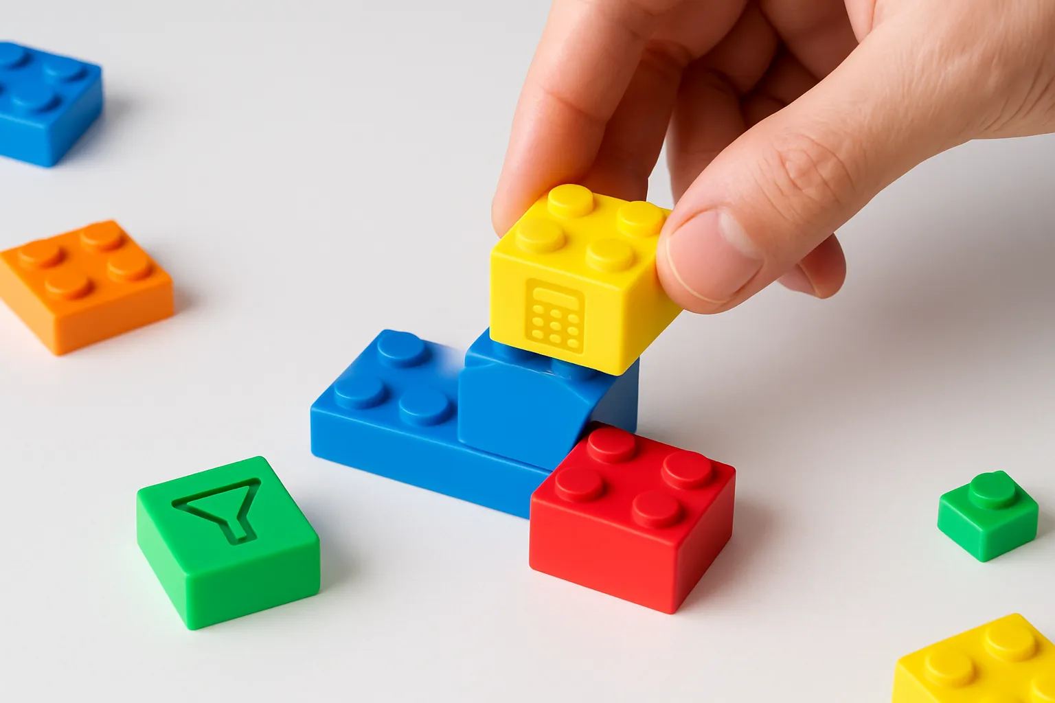 Interface KNIME montrant des blocs de données connectés comme des Legos pour créer un workflow d'analyse, illustrant l'approche visuelle no-code