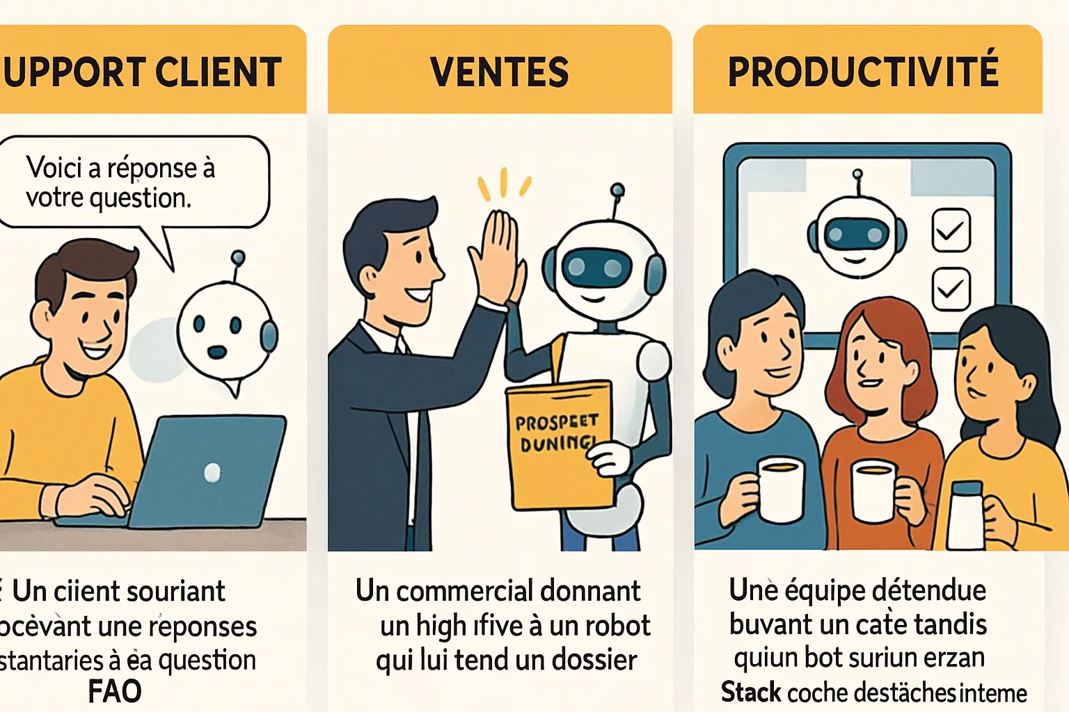 Trois cas d'usage concrets d'un n8n chatbot pour une PME : FAQ, qualification de leads et assistant interne