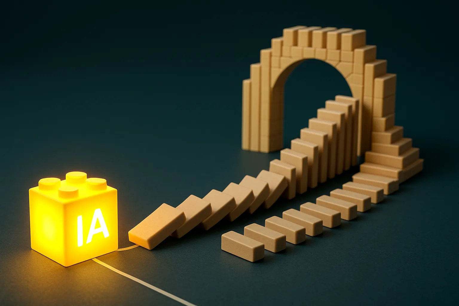 L'effet domino d'une petite action d'automatisation IA dans une PME menant à de grands résultats.